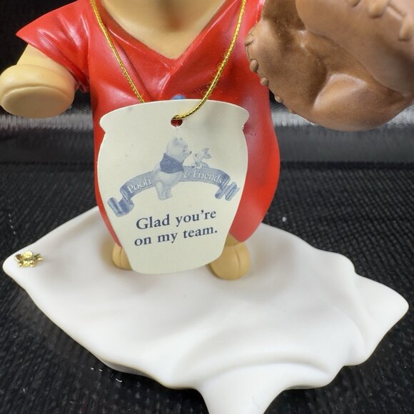 Disney Pooh Friends Figurine Glad You're on my Team Porcelain Figure Vintage - Picture 7 of 14